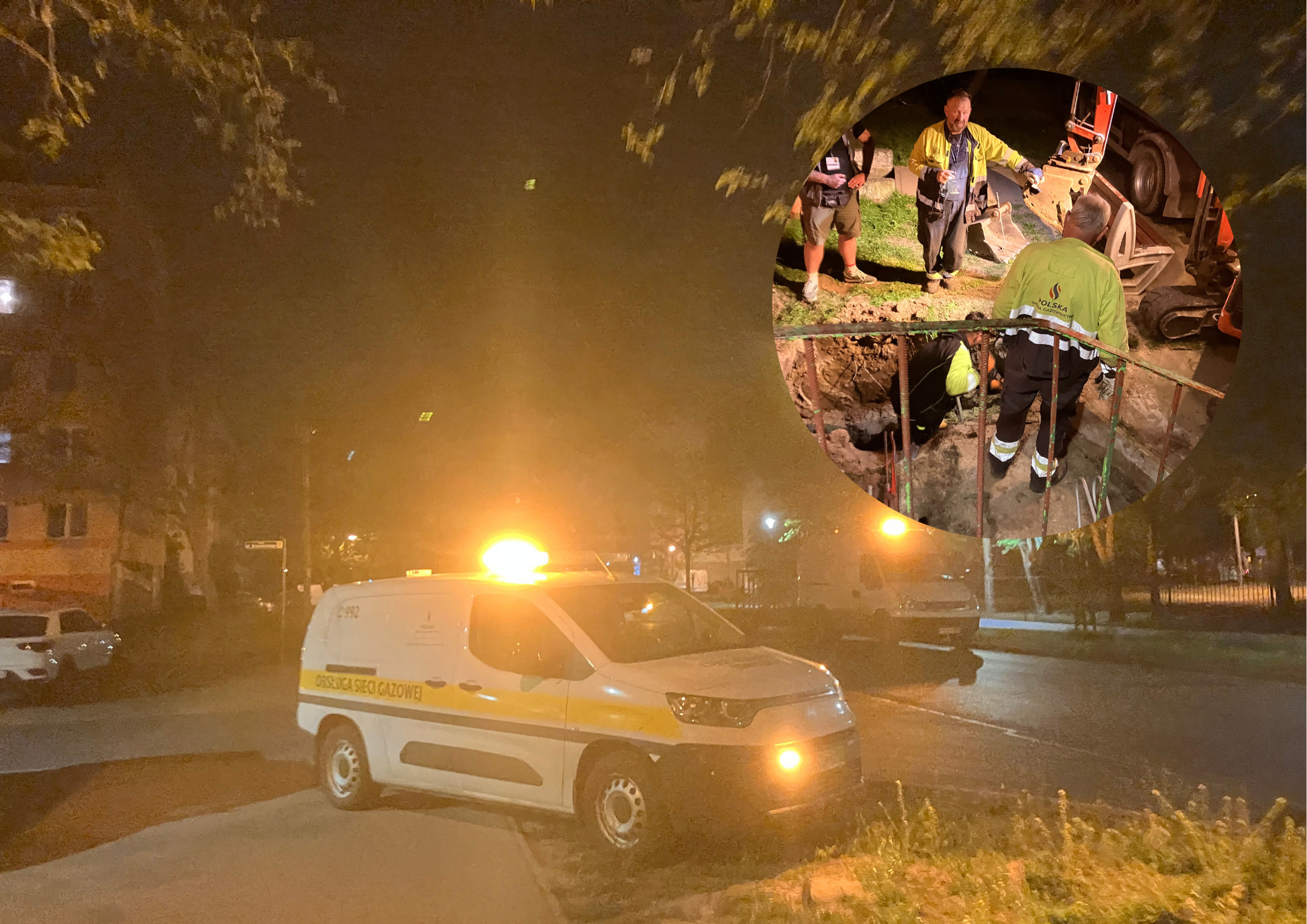 Jelcz-Laskowice: Poważna awaria gazu przy ul. Drzewieckiego – nocne prace służb